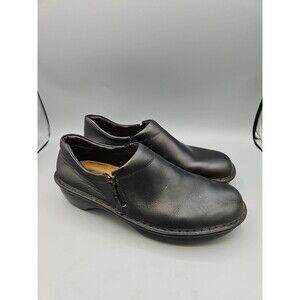 Naot Black Leather Side Zip Clog Comfort Shoe Womens Sz 10.5 EU 42